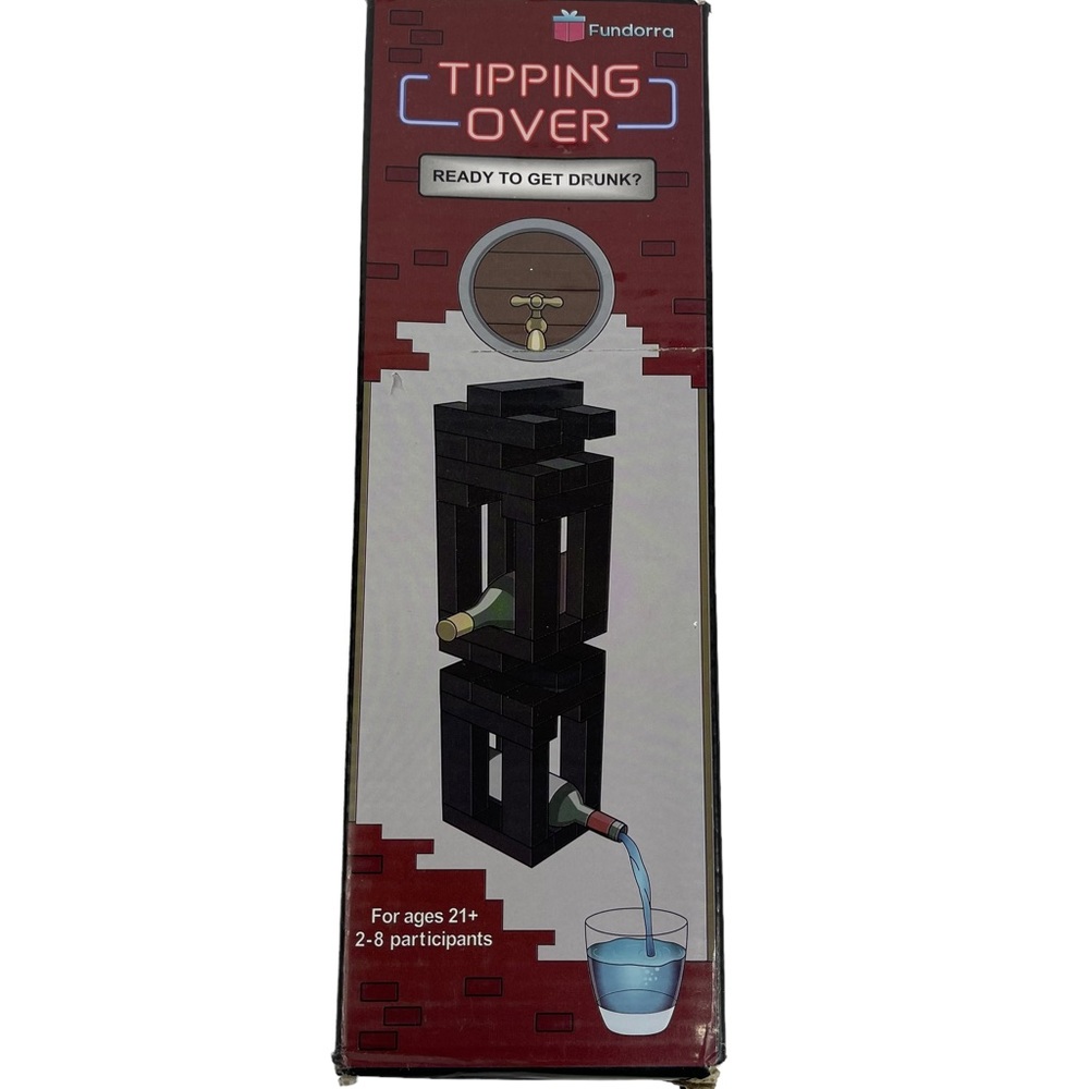Tipping Over Tumbling Tower Adult Drinking Game 21+ Party Game